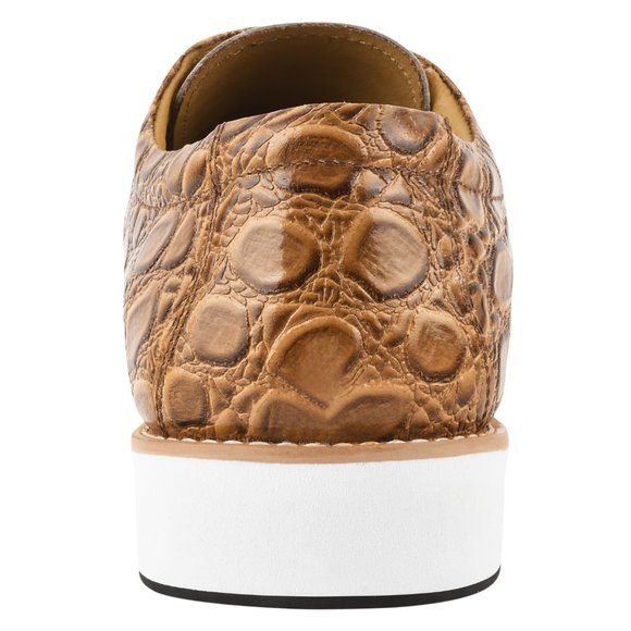 Lucky Mens Croco Lizard Print Genuine Leather Oxford Dress Shoes
